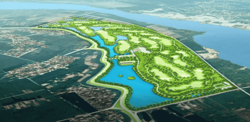 Dự án sân golf Thuận Thành Bắc Ninh được thiết kế theo tiêu chuẩn quốc tế là 27 lỗ golf