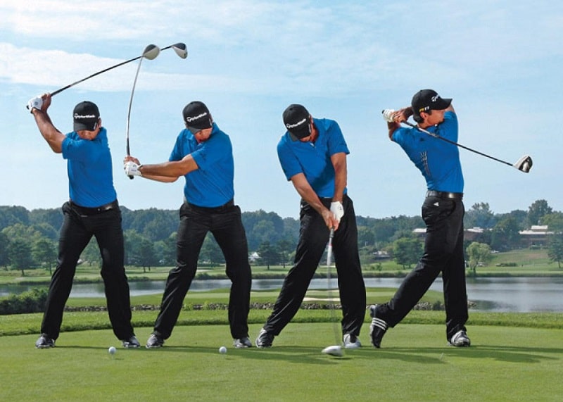 Golfer cần thiết lập tư thế chuẩn xác trước khi đánh bóng