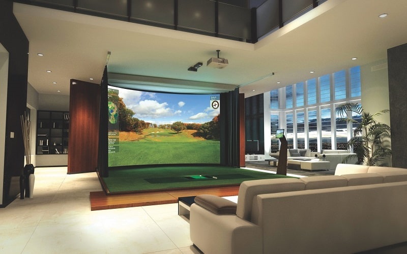Những tấm thảm tập golf địa hình có kích thước không quá lớn nên phù hợp với mọi không gian