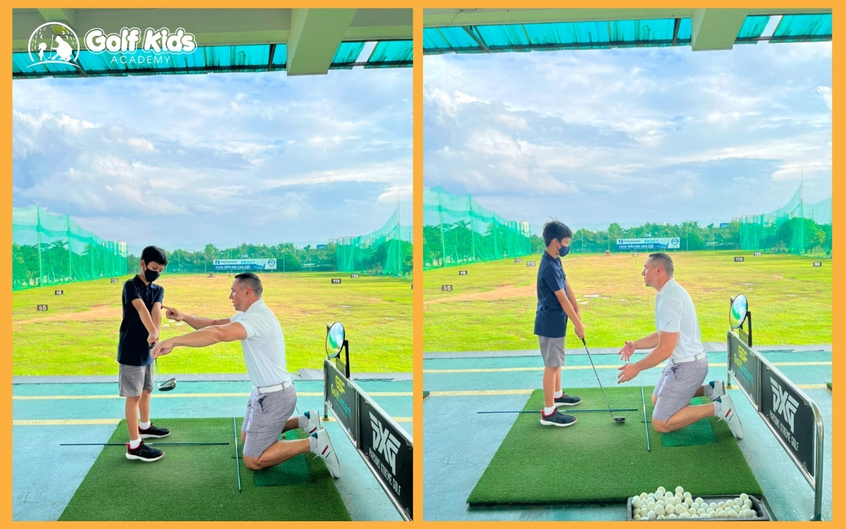 học viện đào tạo golf trẻ em cùng huấn luyện viên