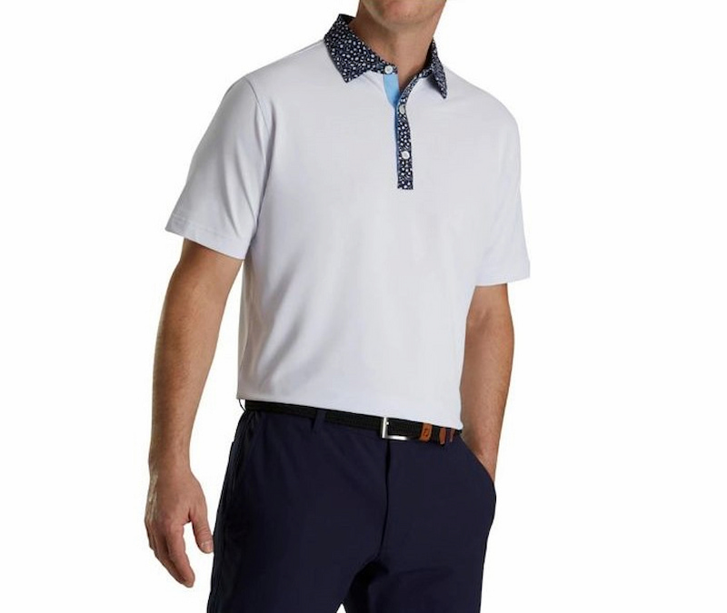 Áo golf FJ 82220 màu trắng được thiết kế theo phong cách cổ điển