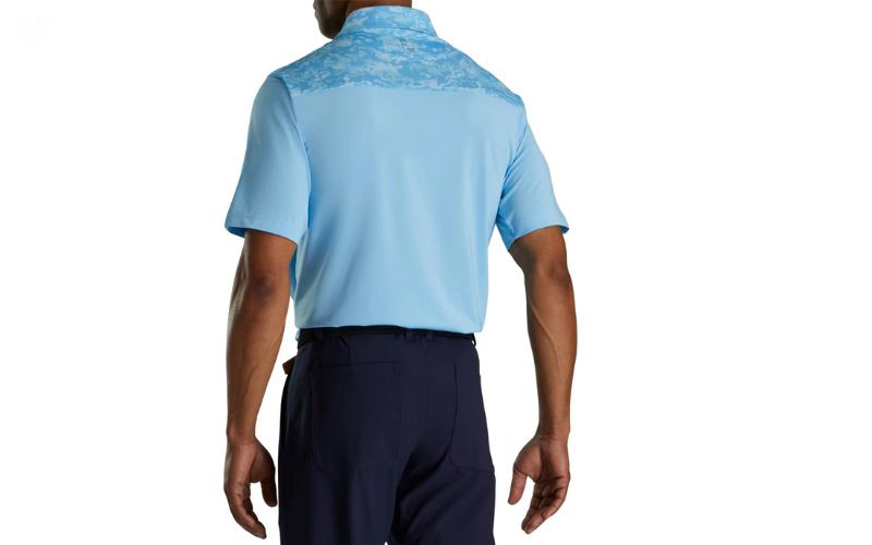Áo golf FootJoy 82205 xanh da trời được làm từ chất liệu có độ bền cao, co giãn tốt