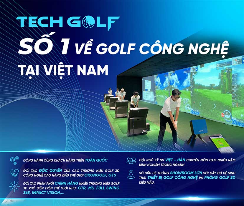 TechGolf là đơn vị ứng dụng công nghệ hàng đầu vào thi công, lắp đặt phòng golf 3D