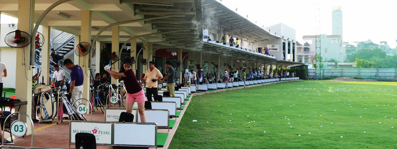 Sân tập golf Mỹ Đình Pearl Golf Club được chia thành 54 làn tập