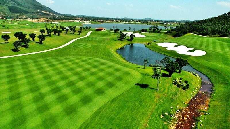 Sân golf Tam Đảo được bao phủ bởi mặt cỏ xanh mướt
