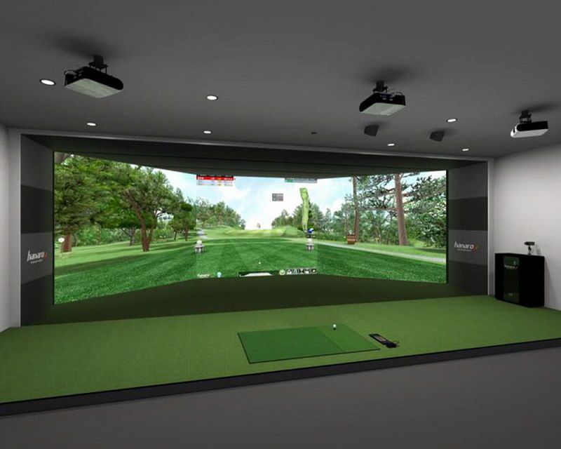 Thảm địa hình thường được sử dụng và lắp đặt tại phòng golf 3D