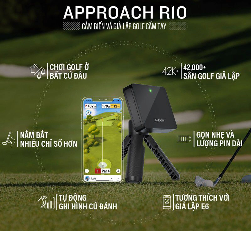 Máy mô phỏng golf 3D hiệu Garmin Approach được nhiều golfer lựa chọn