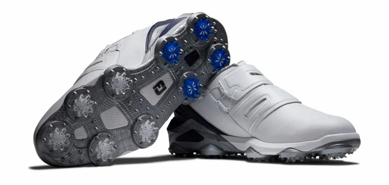 Giày golf FJ Dual BOA 55508 White/Navy/Gray hỗ trợ golfer thực hiện động tác swing chuẩn xác hơn