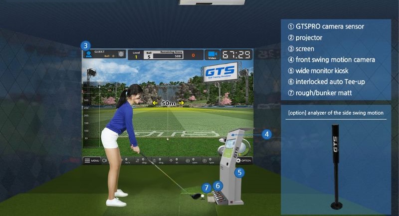 Phần mềm golf 3D GTS có đến hơn 100 sân golf chuẩn thi đấu PGA Tour