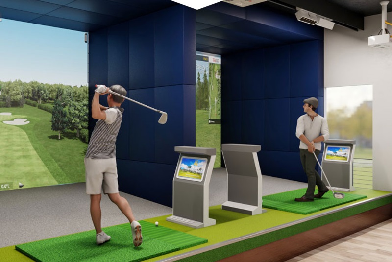 Phòng golf 3D GTS còn được đánh giá là cực hiện đại, hỗ trợ golfer tập luyện hiệu quả