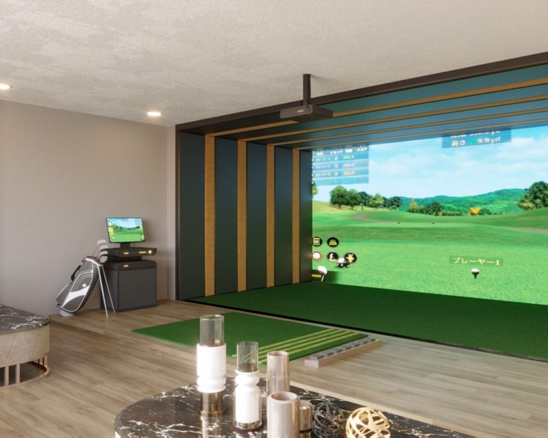 Thiết kế phòng golf 3D gồm nhiều giai đoạn