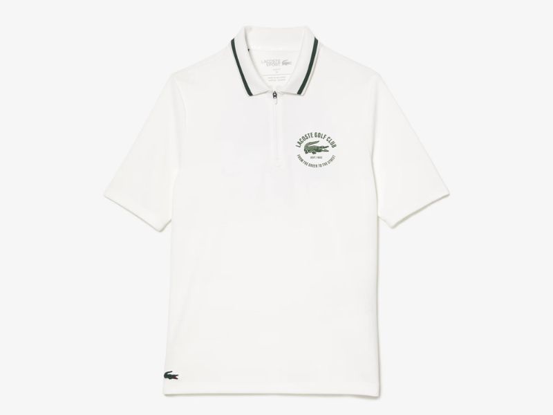 Áo polo golf nữ có khóa kéo Lacoste có khả năng chống tia UV tốt