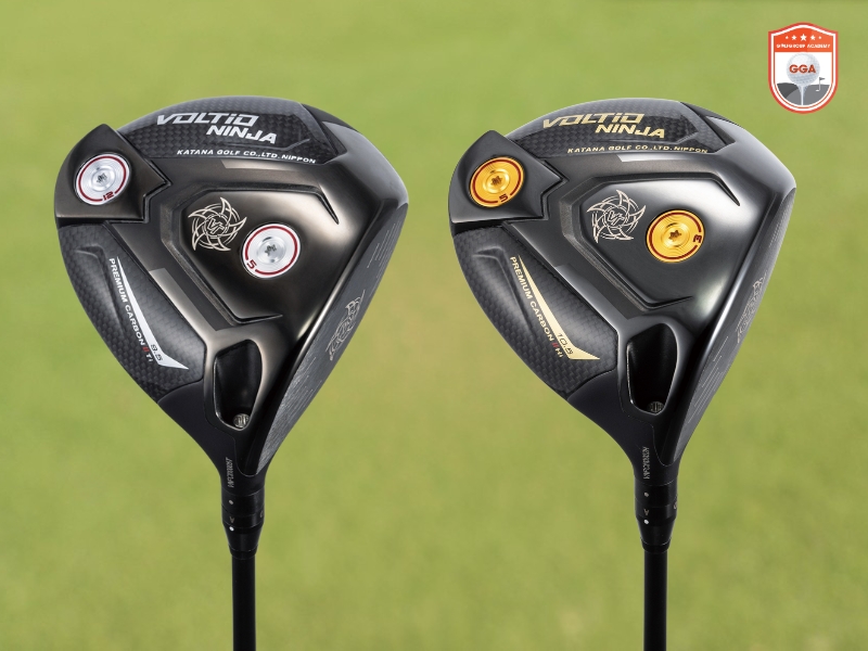 Hình ảnh gậy driver Katana Voltio Ninja Premium Carbon II phiên bản Ti và Hi