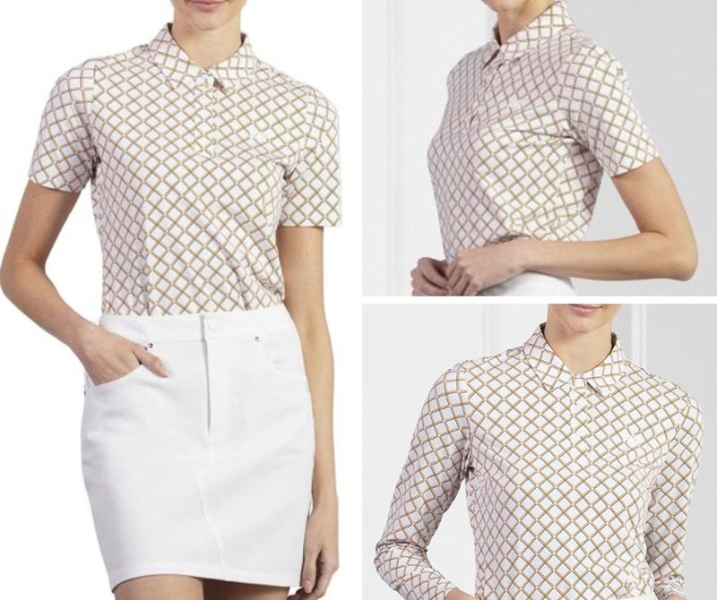 Women's Harlequin Short Sleeve Polo White gây ấn tượng từ ngày đầu ra mắt